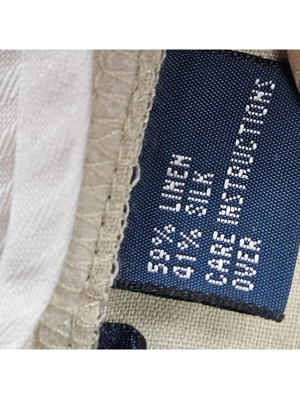 POLO Ralph Lauren Vintage Chino Pants Men 36 (Fits 33-34x30) Linen Silk Beige *